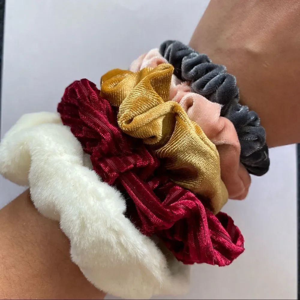 Set of 5 Velvet Scrunchies